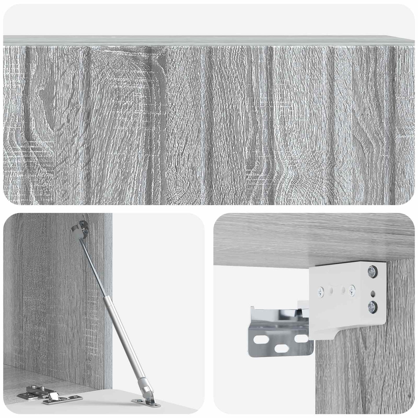 Wandbeugel TV-kast Grijs sonoma 98 x 41 x 30 cm Bewerkt hout