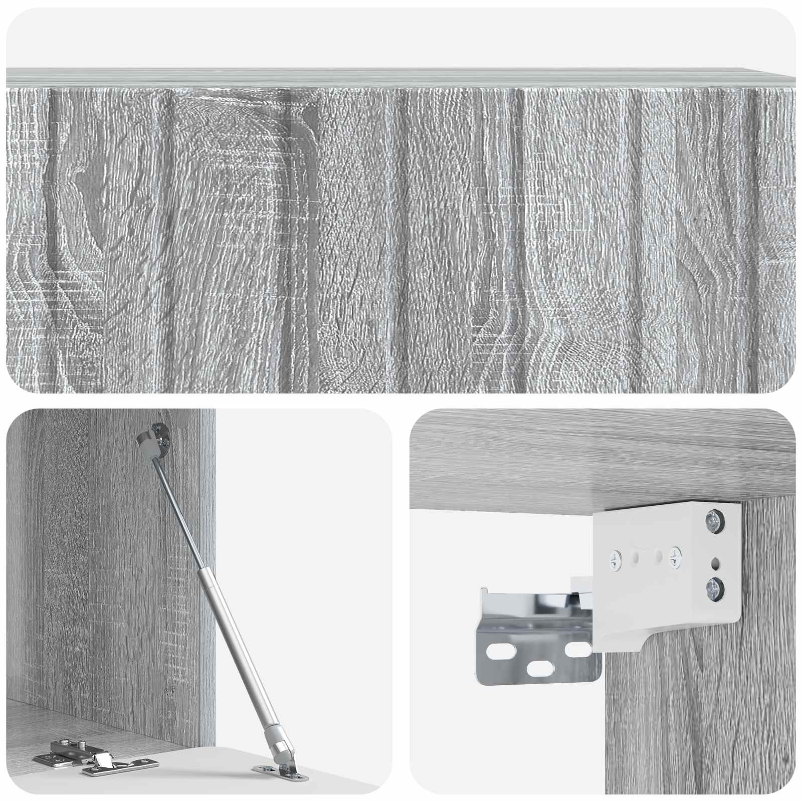 Wandbeugel TV-kast Grijs sonoma 98 x 41 x 30 cm Bewerkt hout