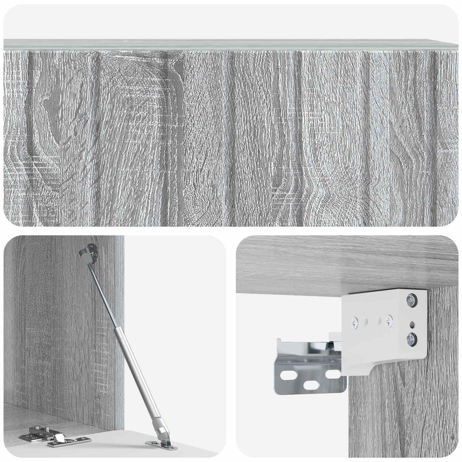 Wandbeugel TV-kast Grijs sonoma 98 x 41 x 30 cm Bewerkt hout