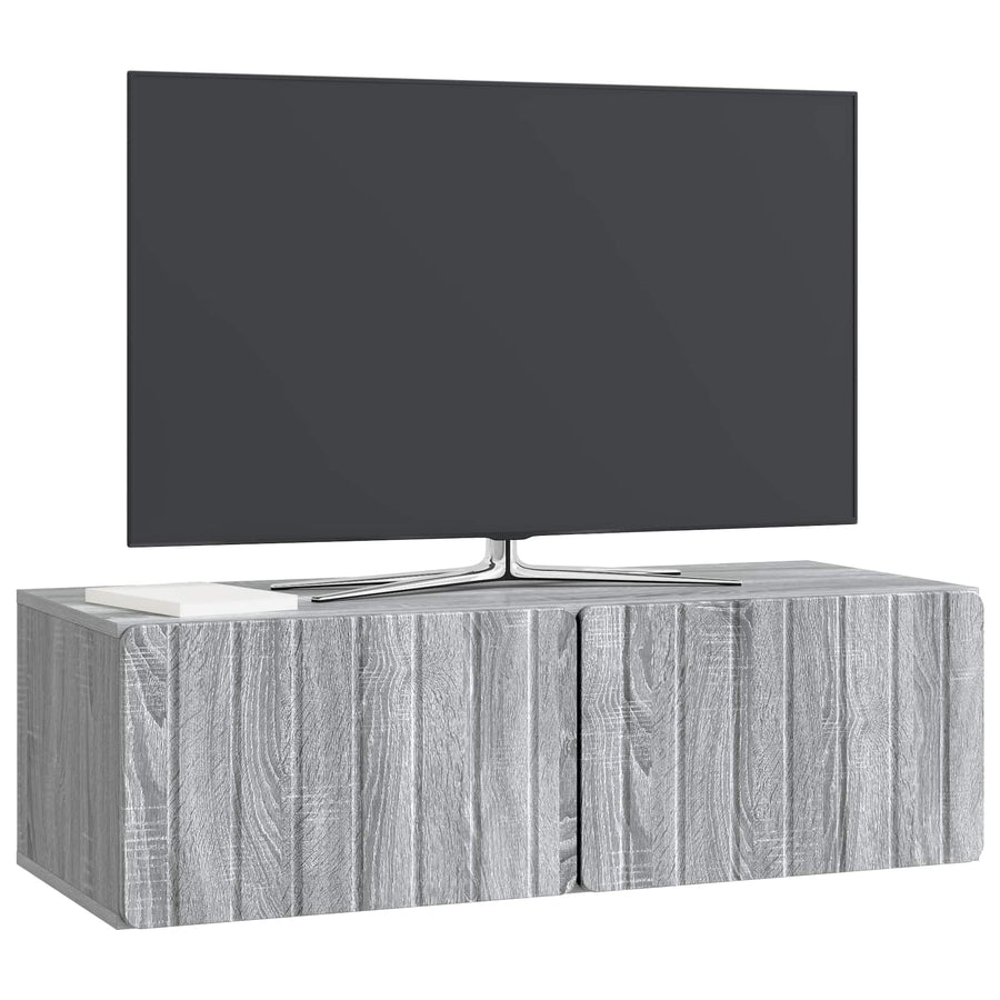 Wandbeugel TV-kast Grijs sonoma 98 x 41 x 30 cm Bewerkt hout