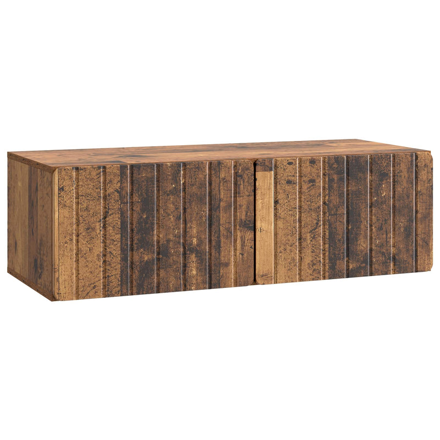 Wandbeugel TV-kast Oud hout 98 x 41 x 30 cm Bewerkt hout