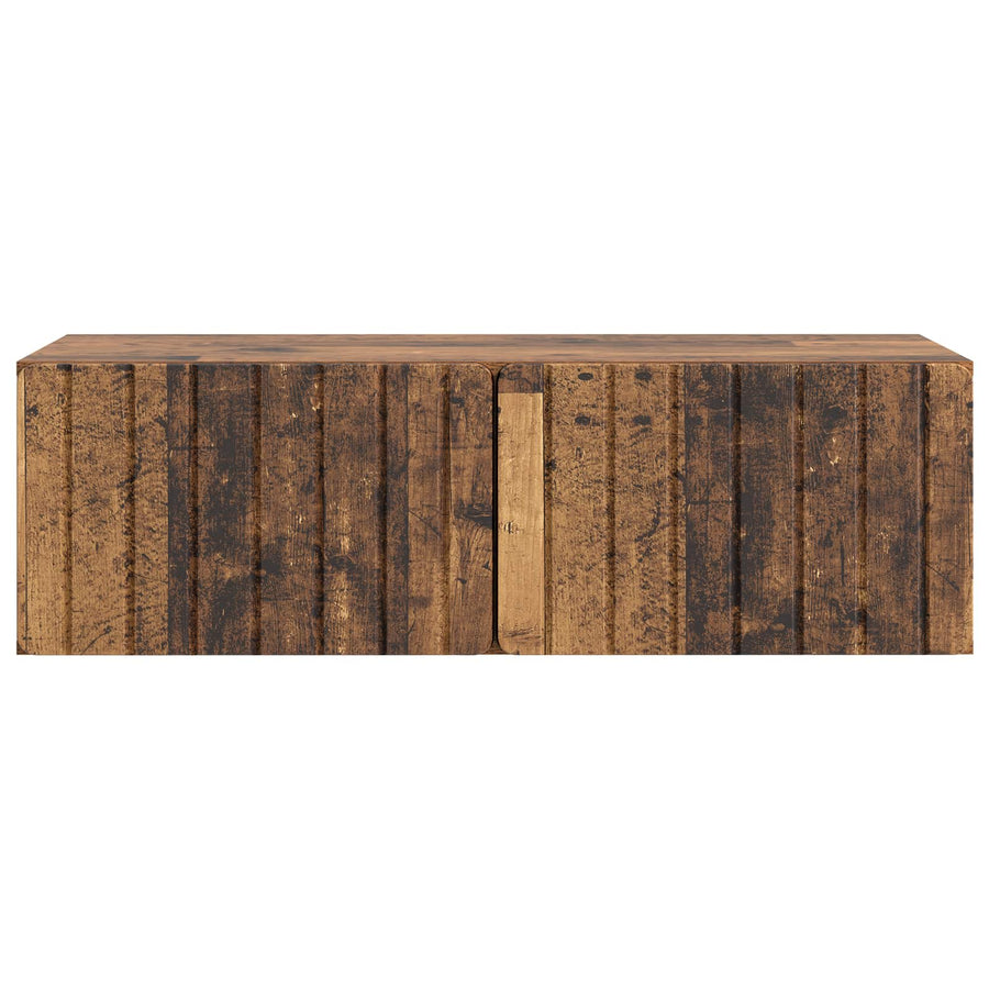 Wandbeugel TV-kast Oud hout 98 x 41 x 30 cm Bewerkt hout
