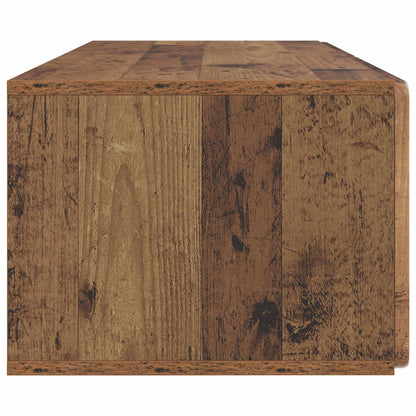 Wandbeugel TV-kast Oud hout 98 x 41 x 30 cm Bewerkt hout