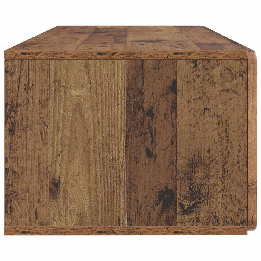 Wandbeugel TV-kast Oud hout 98 x 41 x 30 cm Bewerkt hout