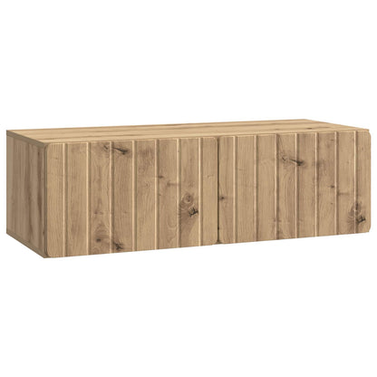 Wandbeugel TV-kast Artisanaal eiken 98 x 41 x 30 cm