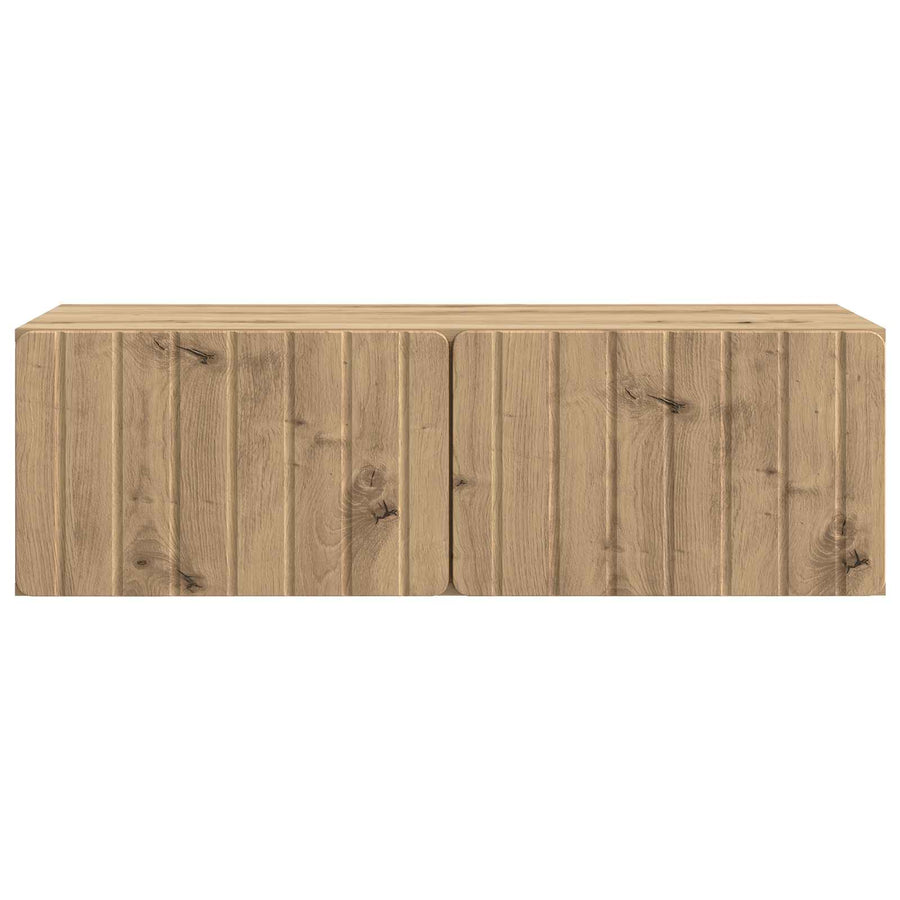 Wandbeugel TV-kast Artisanaal eiken 98 x 41 x 30 cm