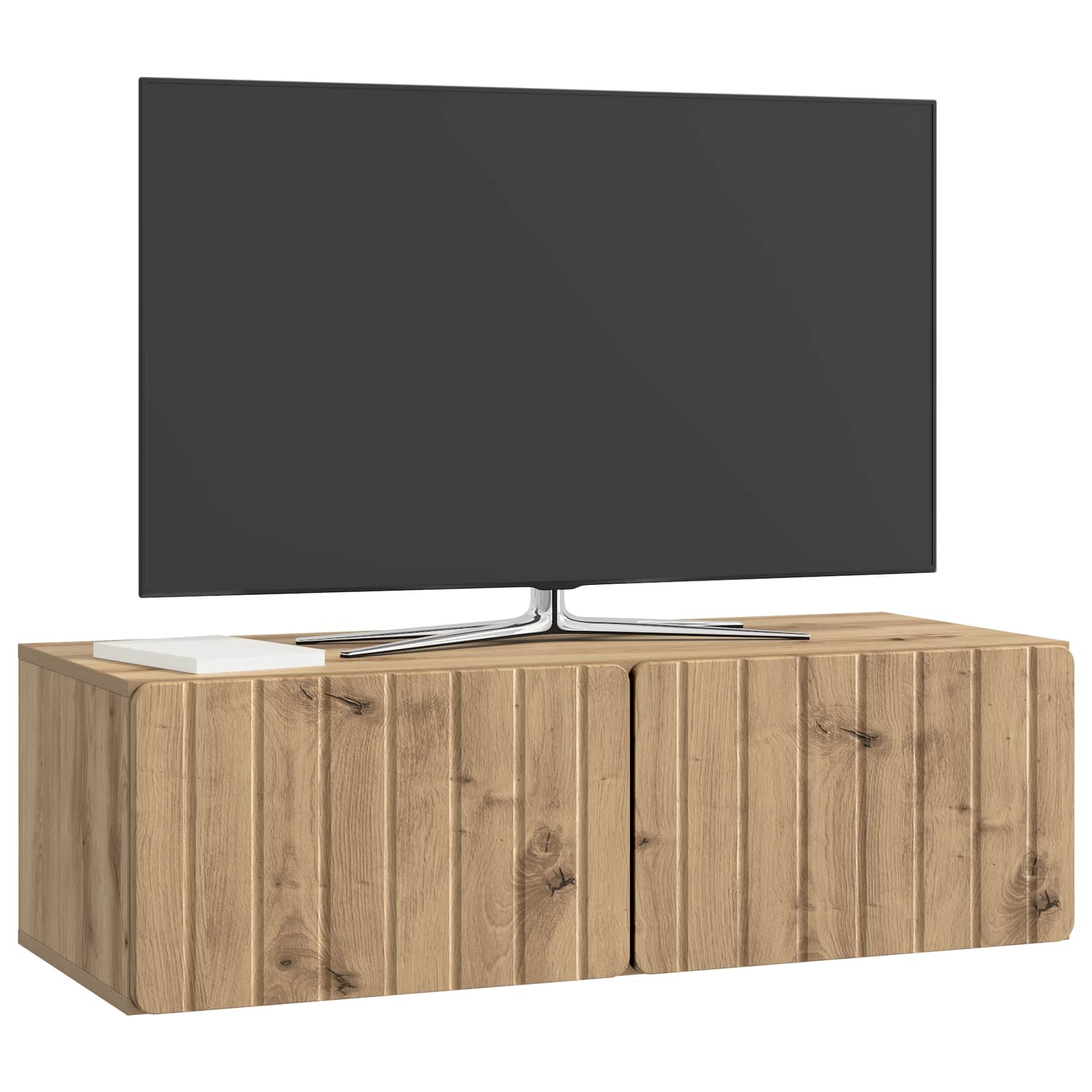 Wandbeugel TV-kast Artisanaal eiken 98 x 41 x 30 cm