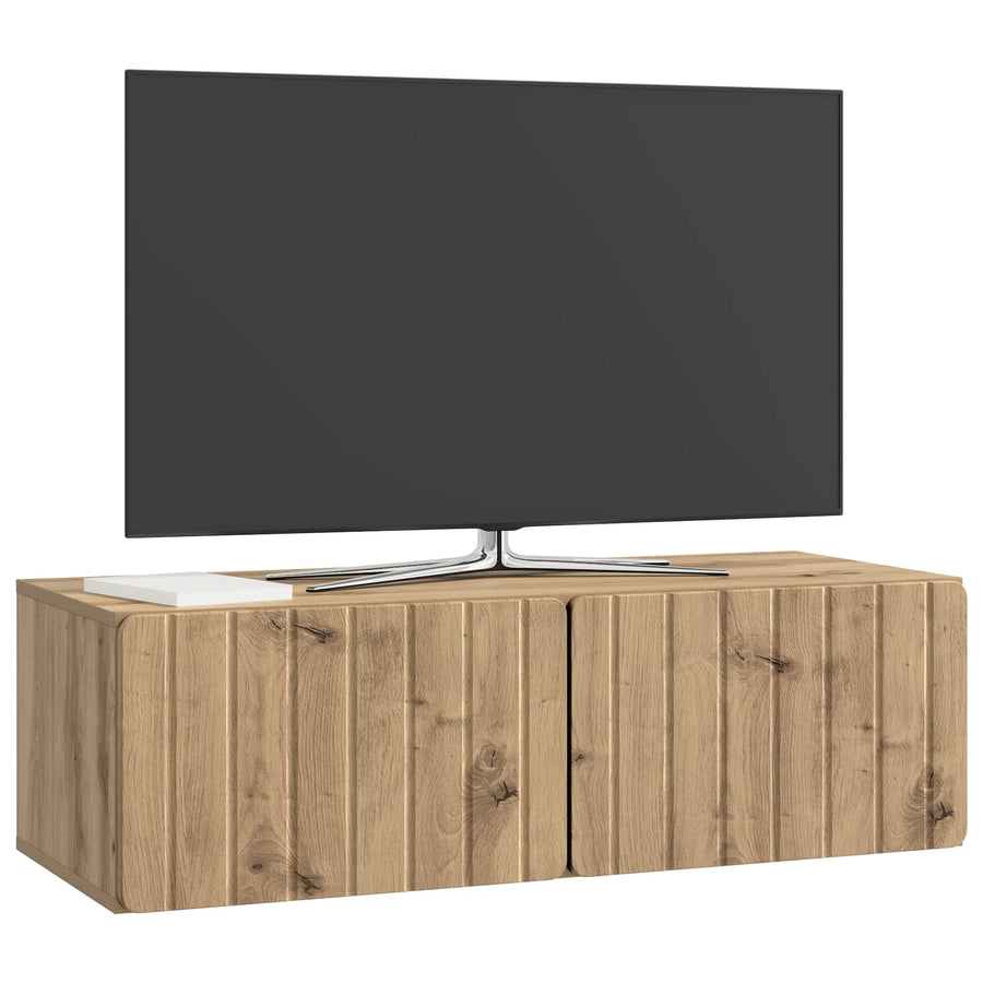 Wandbeugel TV-kast Artisanaal eiken 98 x 41 x 30 cm