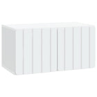 TV-kast 59,5x31x30 cm wit bewerkt hout wandmontage