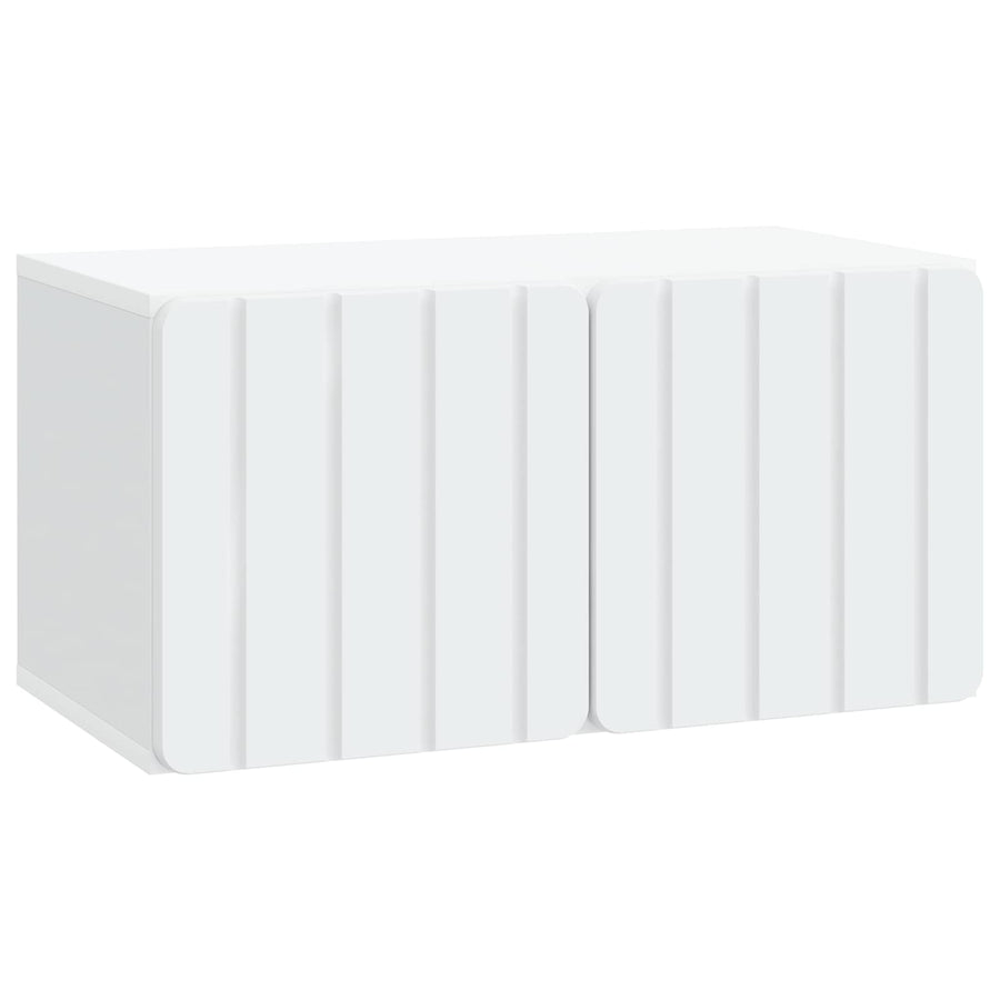 Wandbeugel TV-kast Wit 59,5 x 31 x 30 cm Bewerkt hout
