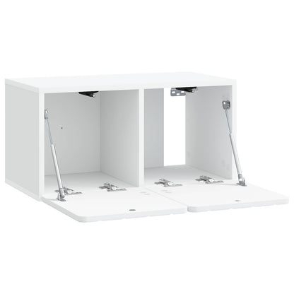 Wandbeugel TV-kast Wit 59,5 x 31 x 30 cm Bewerkt hout