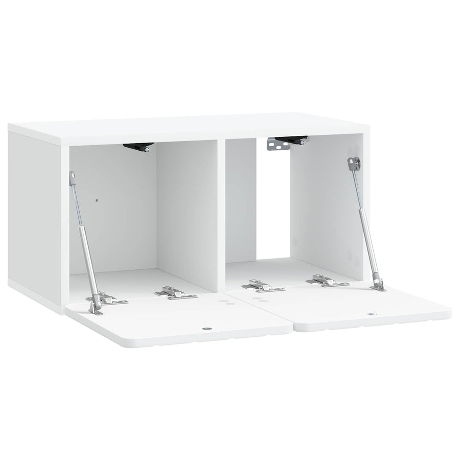 Wandbeugel TV-kast Wit 59,5 x 31 x 30 cm Bewerkt hout