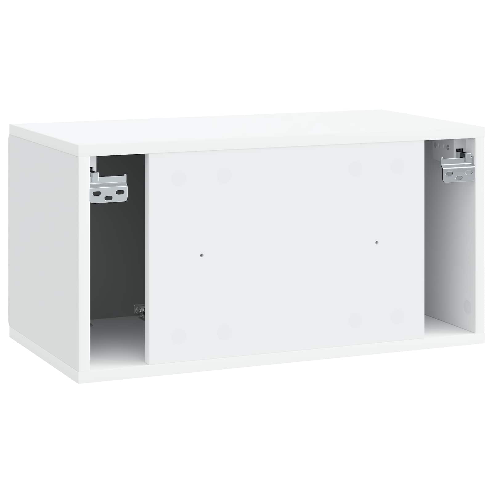 Wandbeugel TV-kast Wit 59,5 x 31 x 30 cm Bewerkt hout