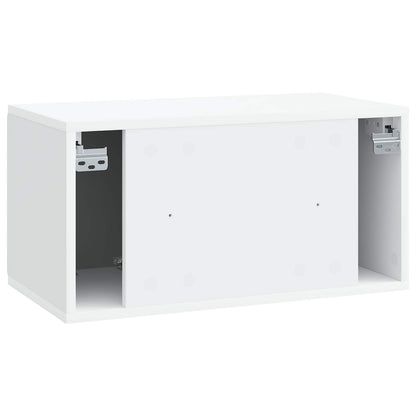 Wandbeugel TV-kast Wit 59,5 x 31 x 30 cm Bewerkt hout