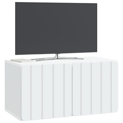 Wandbeugel TV-kast Wit 59,5 x 31 x 30 cm Bewerkt hout