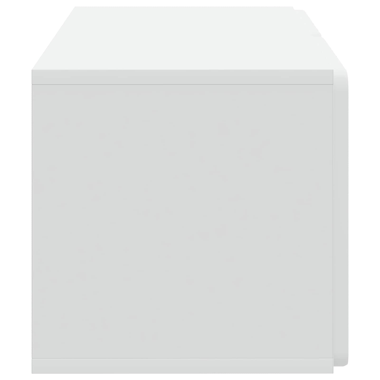 Wandbeugel TV-kast Wit 59,5 x 31 x 30 cm Bewerkt hout