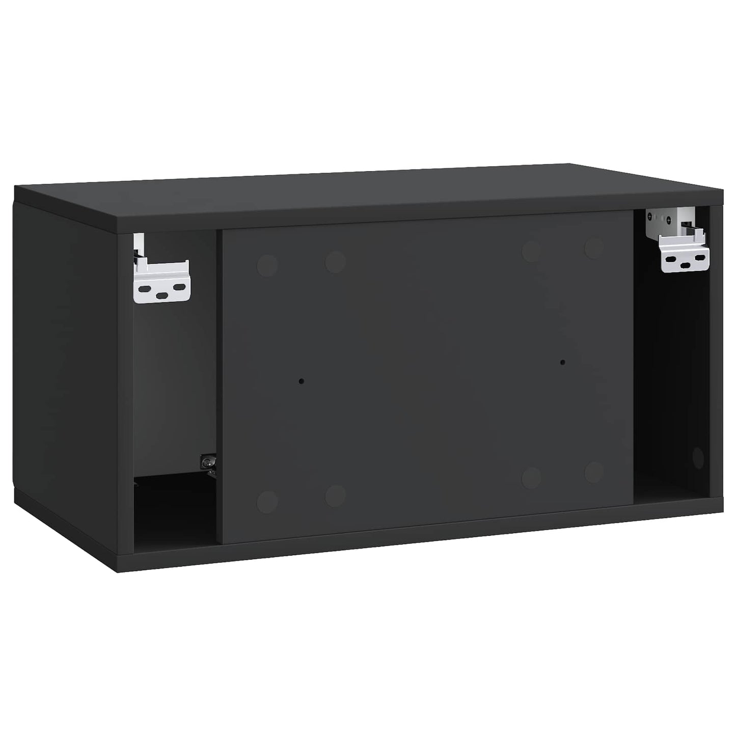 Wandbeugel TV-kast Zwart 59,5 x 31 x 30 cm Bewerkt hout