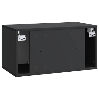 Wandbeugel TV-kast Zwart 59,5 x 31 x 30 cm Bewerkt hout