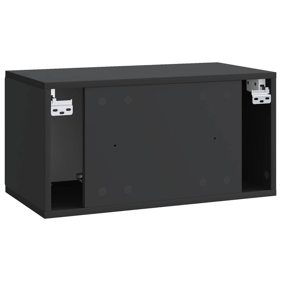 Wandbeugel TV-kast Zwart 59,5 x 31 x 30 cm Bewerkt hout