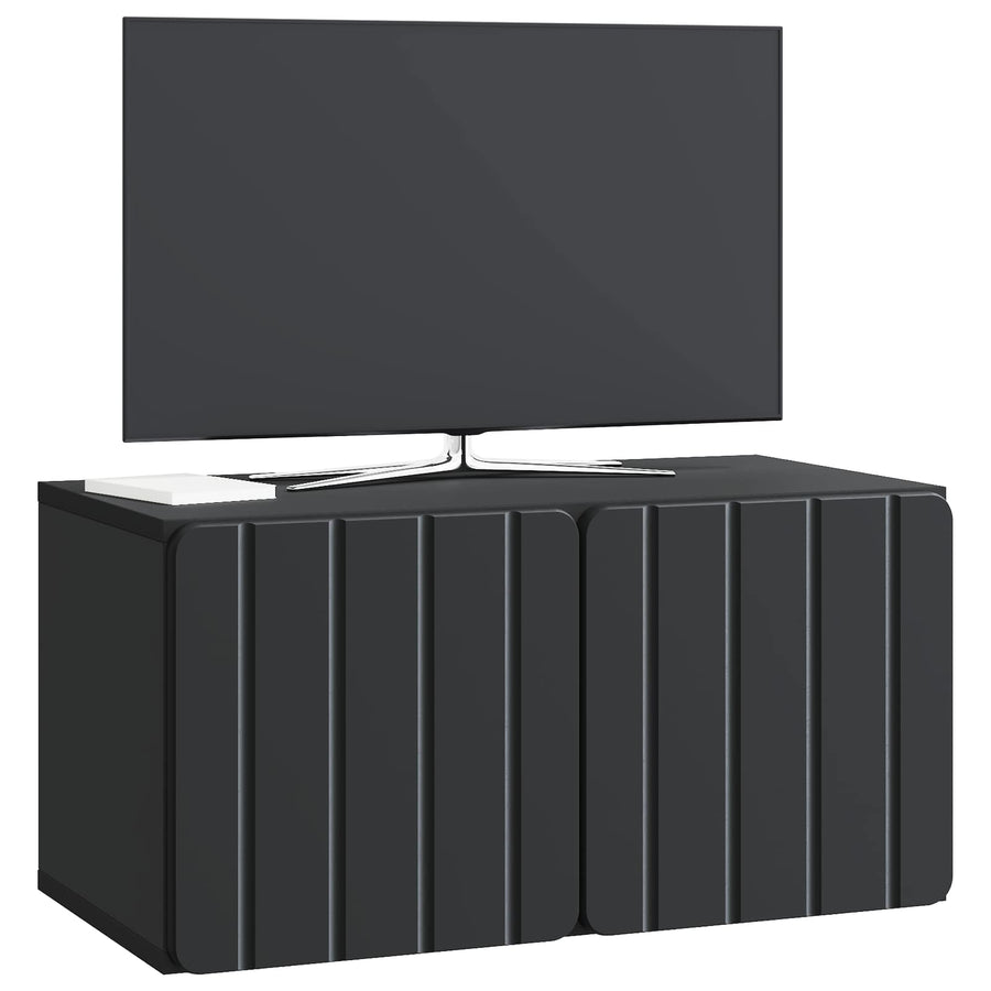 Wandbeugel TV-kast Zwart 59,5 x 31 x 30 cm Bewerkt hout