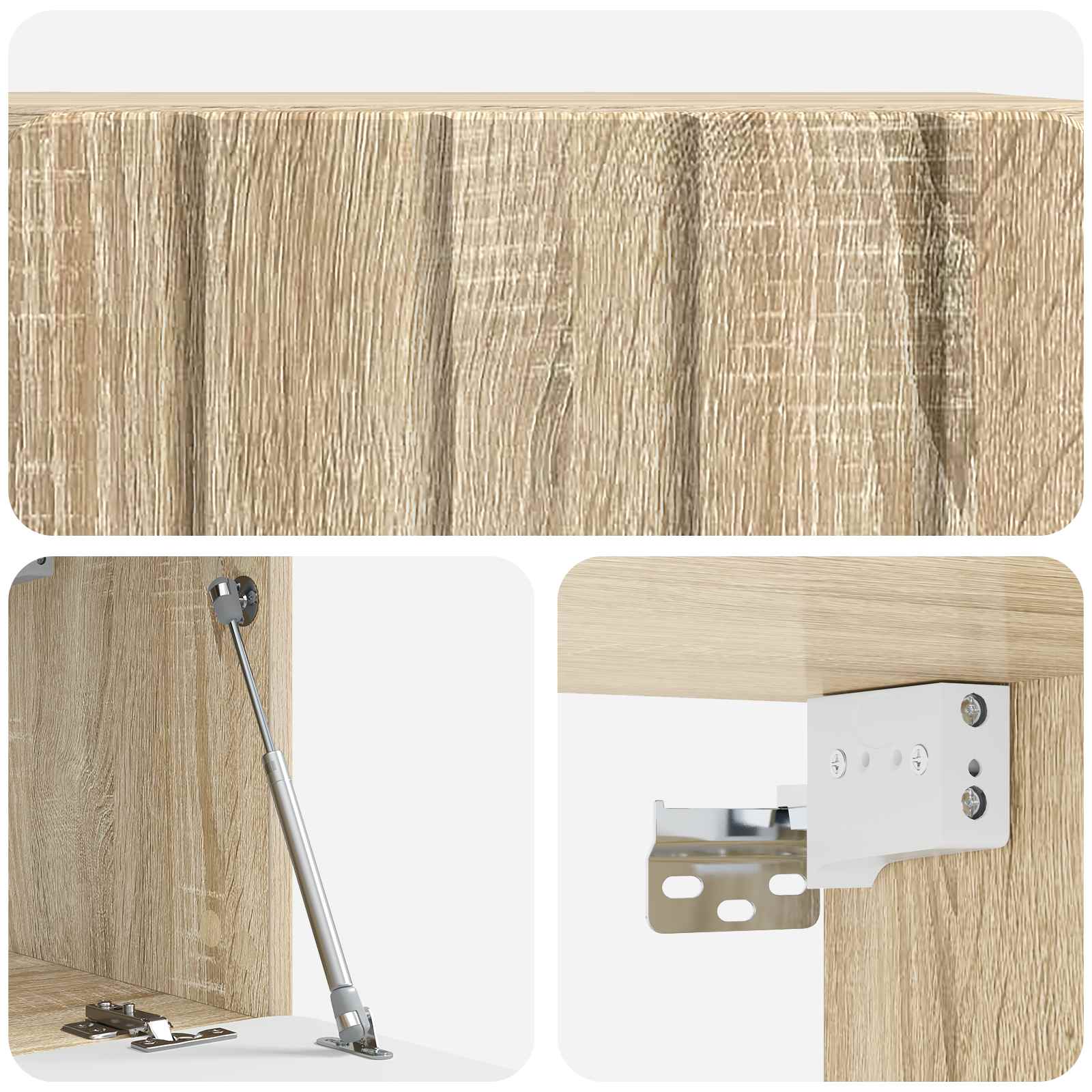 Wandbeugel TV-kast Sonoma Eiken 59,5 x 31 x 30 cm Bewerkt hout
