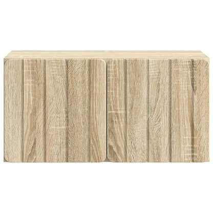 Wandbeugel TV-kast Sonoma Eiken 59,5 x 31 x 30 cm Bewerkt hout