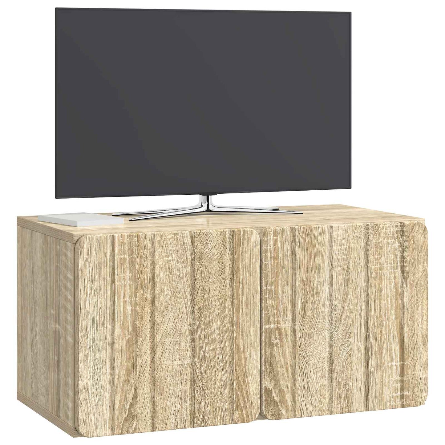 Wandbeugel TV-kast Sonoma Eiken 59,5 x 31 x 30 cm Bewerkt hout