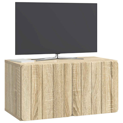 Wandbeugel TV-kast Sonoma Eiken 59,5 x 31 x 30 cm Bewerkt hout