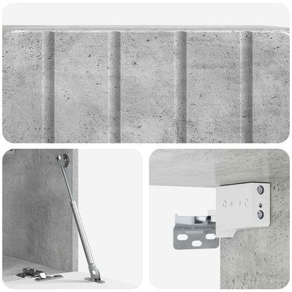 Wandbeugel TV-kast Betongrijs 59,5 x 31 x 30 cm Bewerkt hout