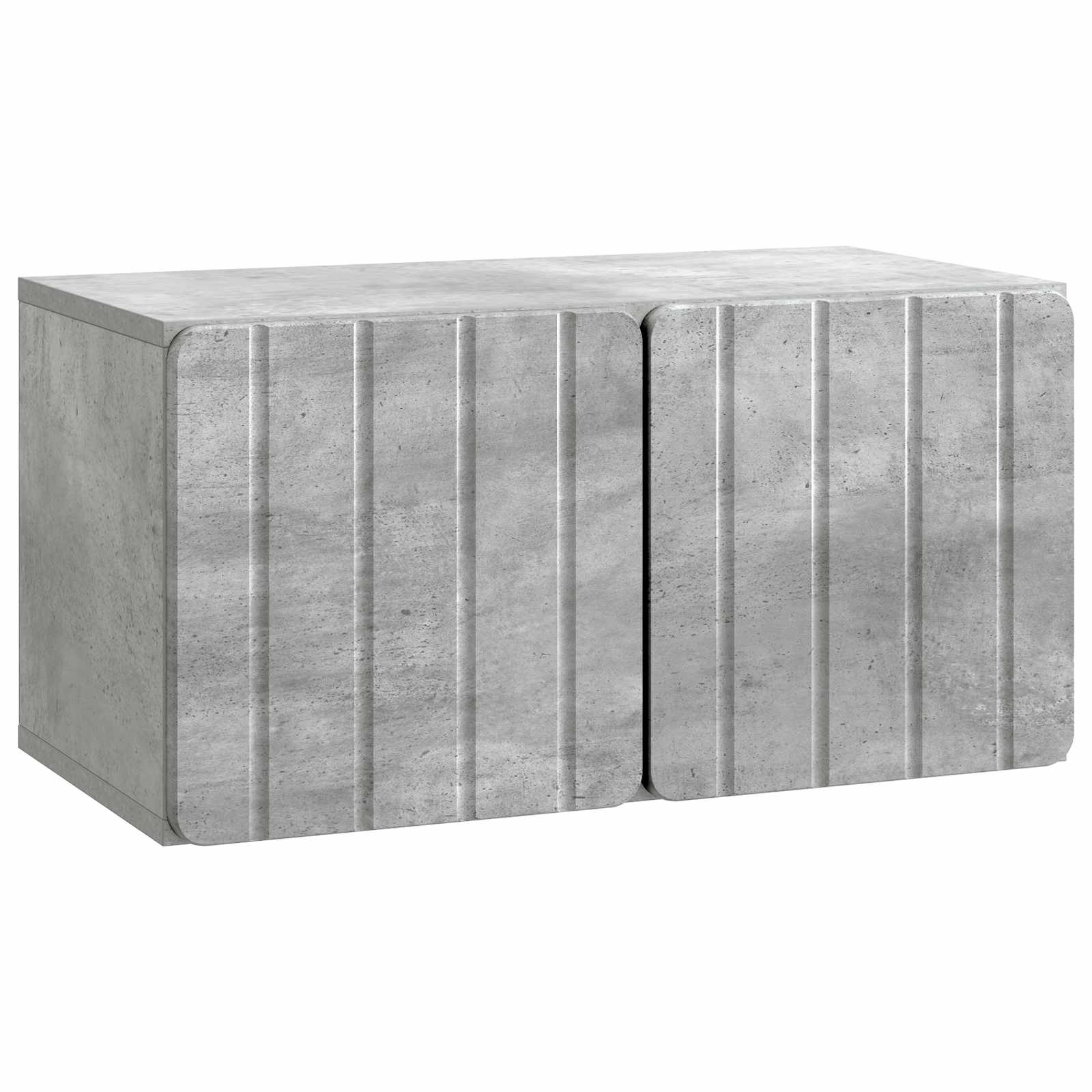Wandbeugel TV-kast Betongrijs 59,5 x 31 x 30 cm Bewerkt hout