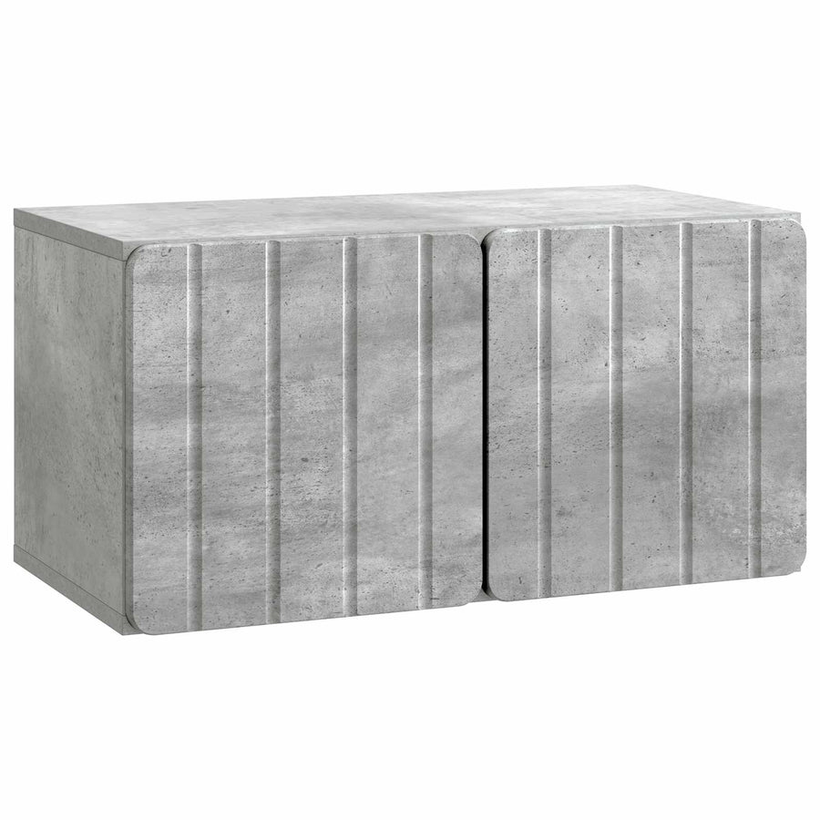 Wandbeugel TV-kast Betongrijs 59,5 x 31 x 30 cm Bewerkt hout