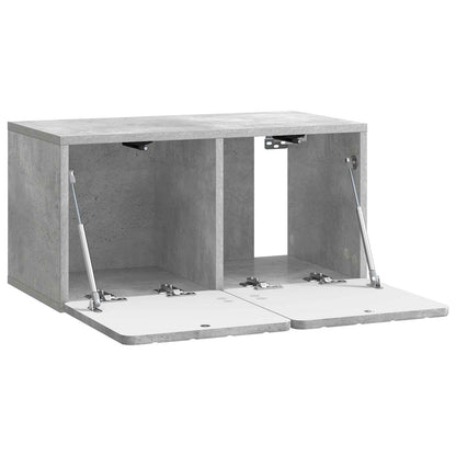 Wandbeugel TV-kast Betongrijs 59,5 x 31 x 30 cm Bewerkt hout