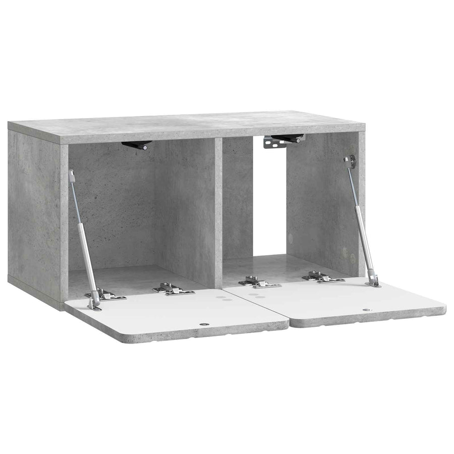 Wandbeugel TV-kast Betongrijs 59,5 x 31 x 30 cm Bewerkt hout