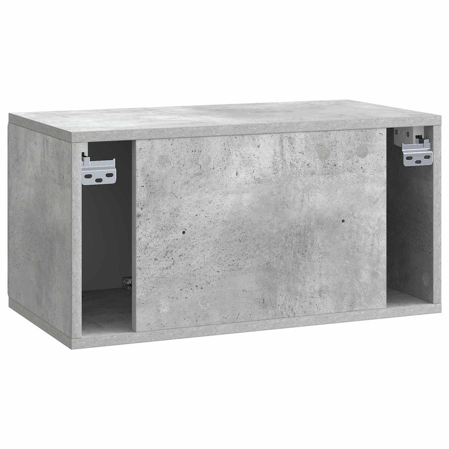 Wandbeugel TV-kast Betongrijs 59,5 x 31 x 30 cm Bewerkt hout