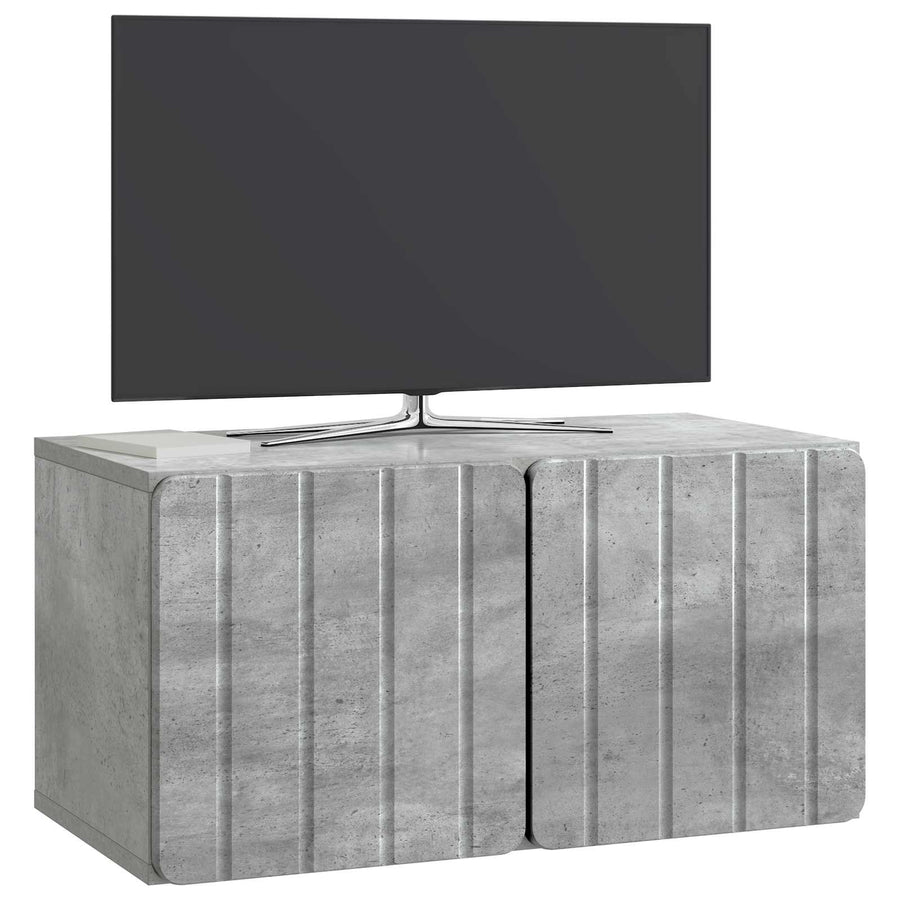 Wandbeugel TV-kast Betongrijs 59,5 x 31 x 30 cm Bewerkt hout