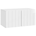Wandkast 59,5x31x30 cm hoogglans wit bewerkt hout