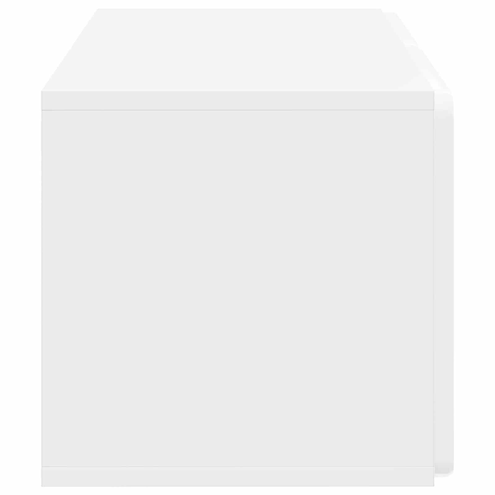 Wandbeugel TV-kast Hoogglans Wit 59,5 x 31 x 30 cm Bewerkt hout
