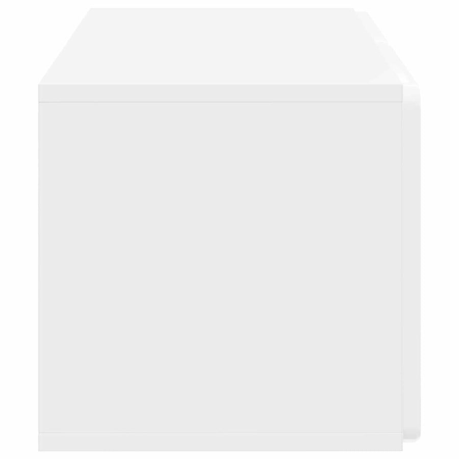 Wandbeugel TV-kast Hoogglans Wit 59,5 x 31 x 30 cm Bewerkt hout