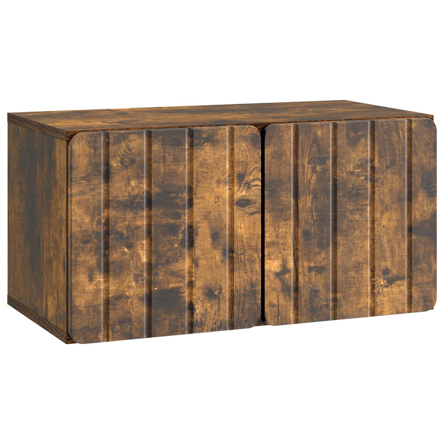 Wandbeugel TV-kast Gerookt eiken 59,5 x 31 x 30 cm Bewerkt hout