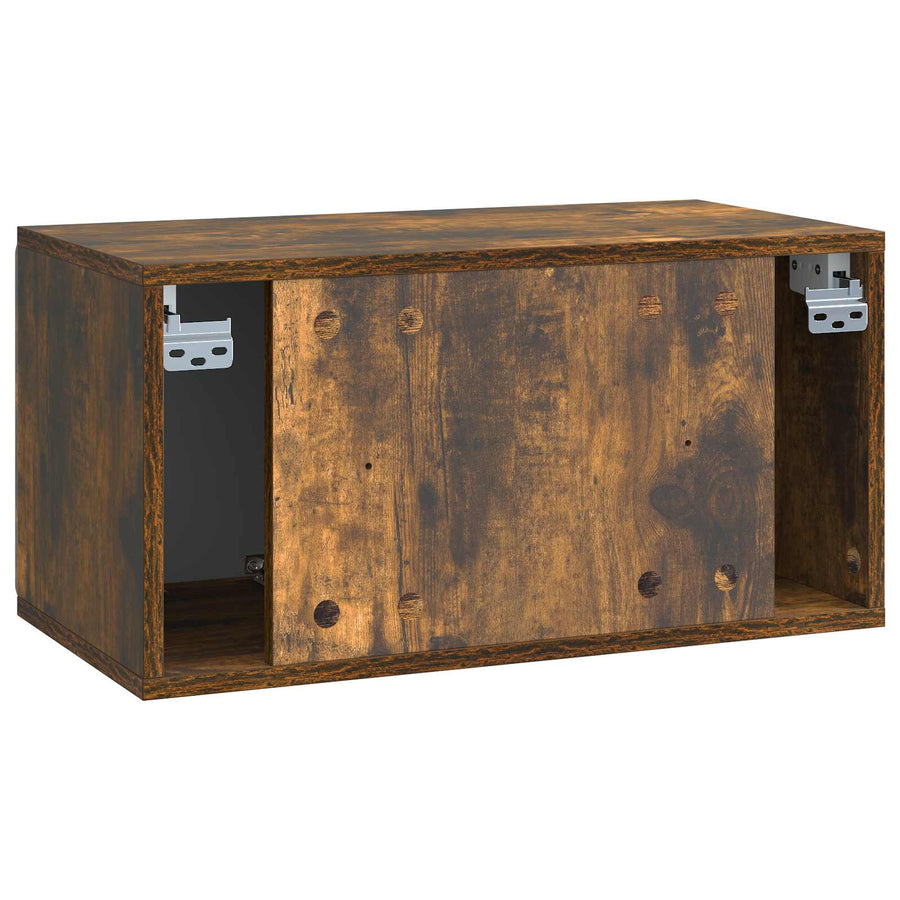 Wandbeugel TV-kast Gerookt eiken 59,5 x 31 x 30 cm Bewerkt hout