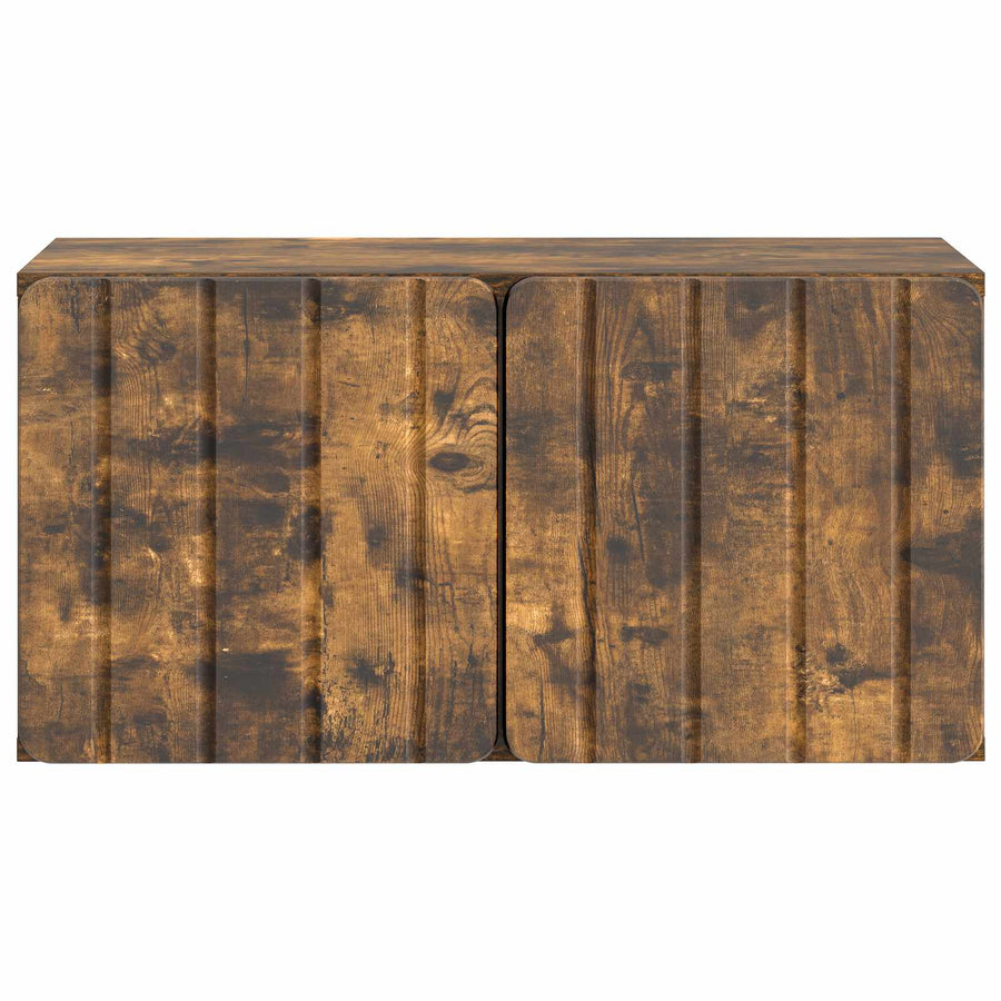 Wandbeugel TV-kast Gerookt eiken 59,5 x 31 x 30 cm Bewerkt hout