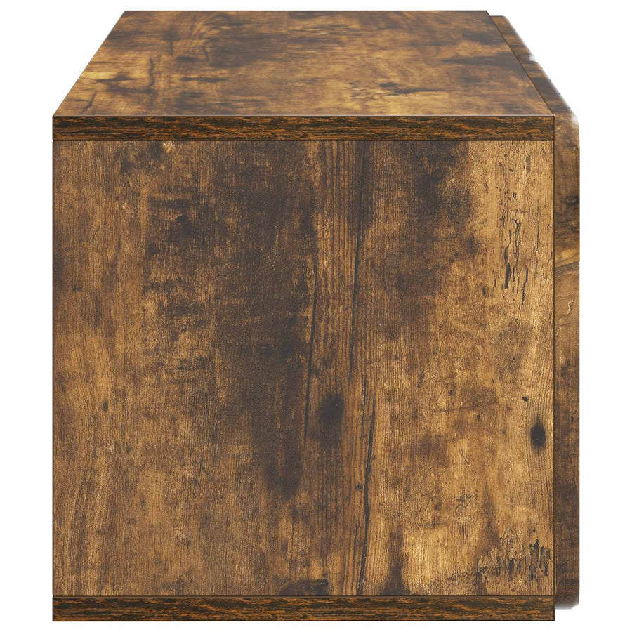 Wandbeugel TV-kast Gerookt eiken 59,5 x 31 x 30 cm Bewerkt hout