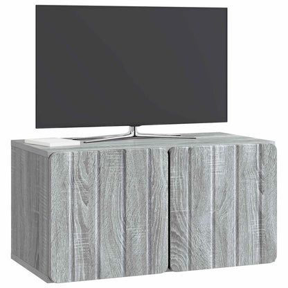 Wandbeugel TV-kast Grijs sonoma 59,5 x 31 x 30 cm Bewerkt hout