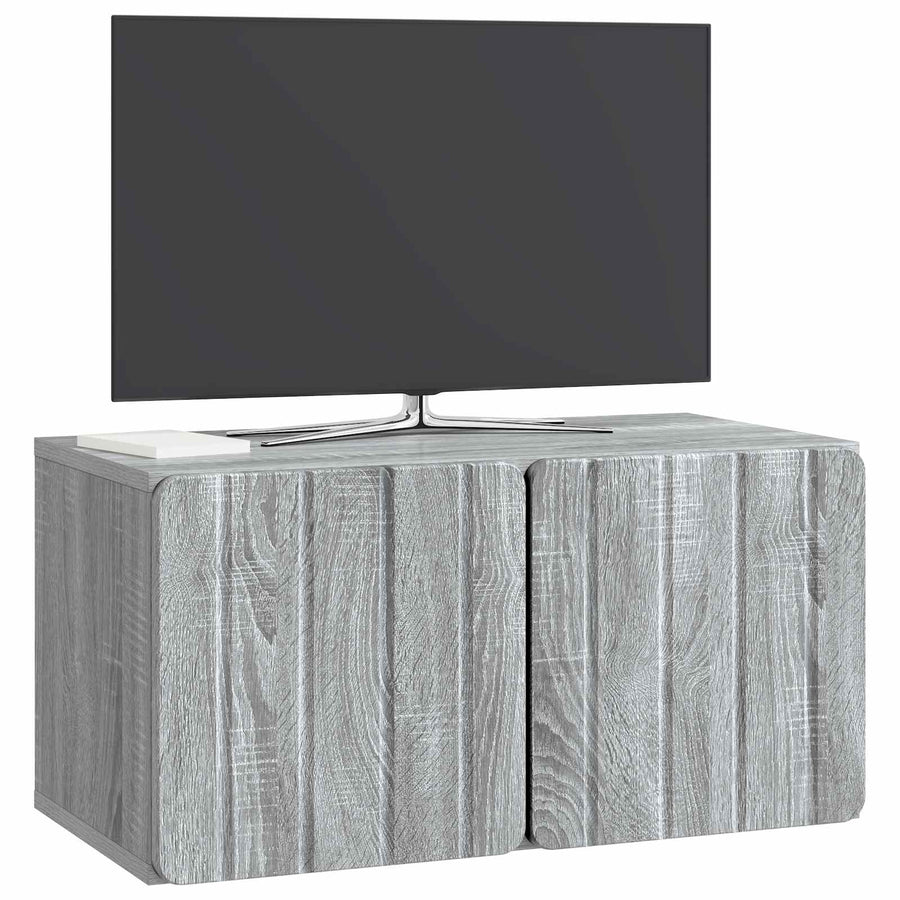 Wandbeugel TV-kast Grijs sonoma 59,5 x 31 x 30 cm Bewerkt hout