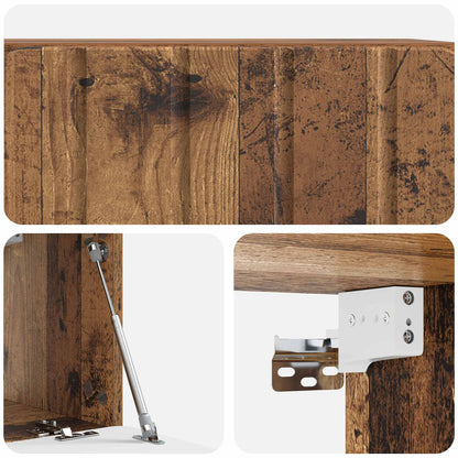 Wandbeugel TV-kast Oud hout 59,5 x 31 x 30 cm Bewerkt hout