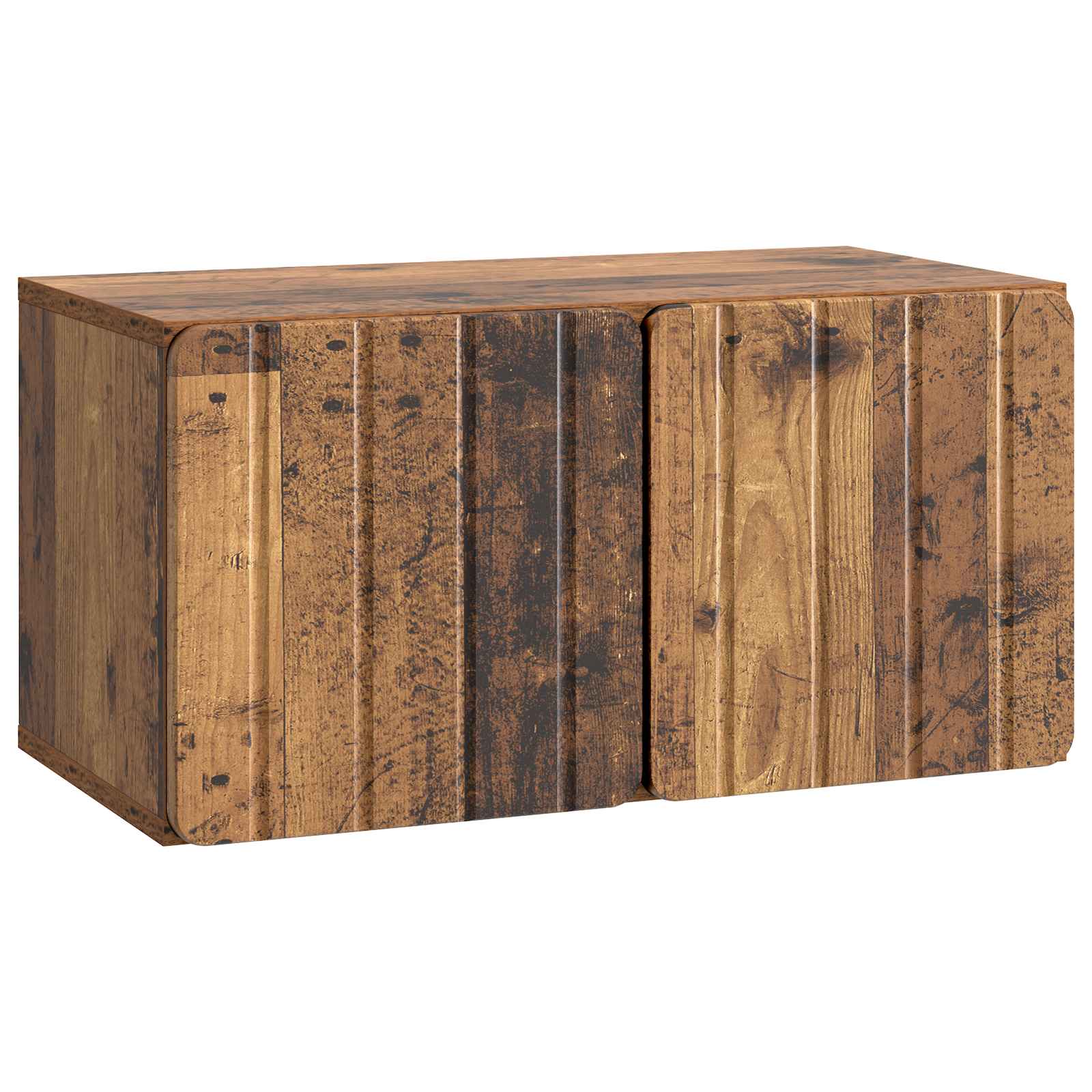 Wandbeugel TV-kast Oud hout 59,5 x 31 x 30 cm Bewerkt hout