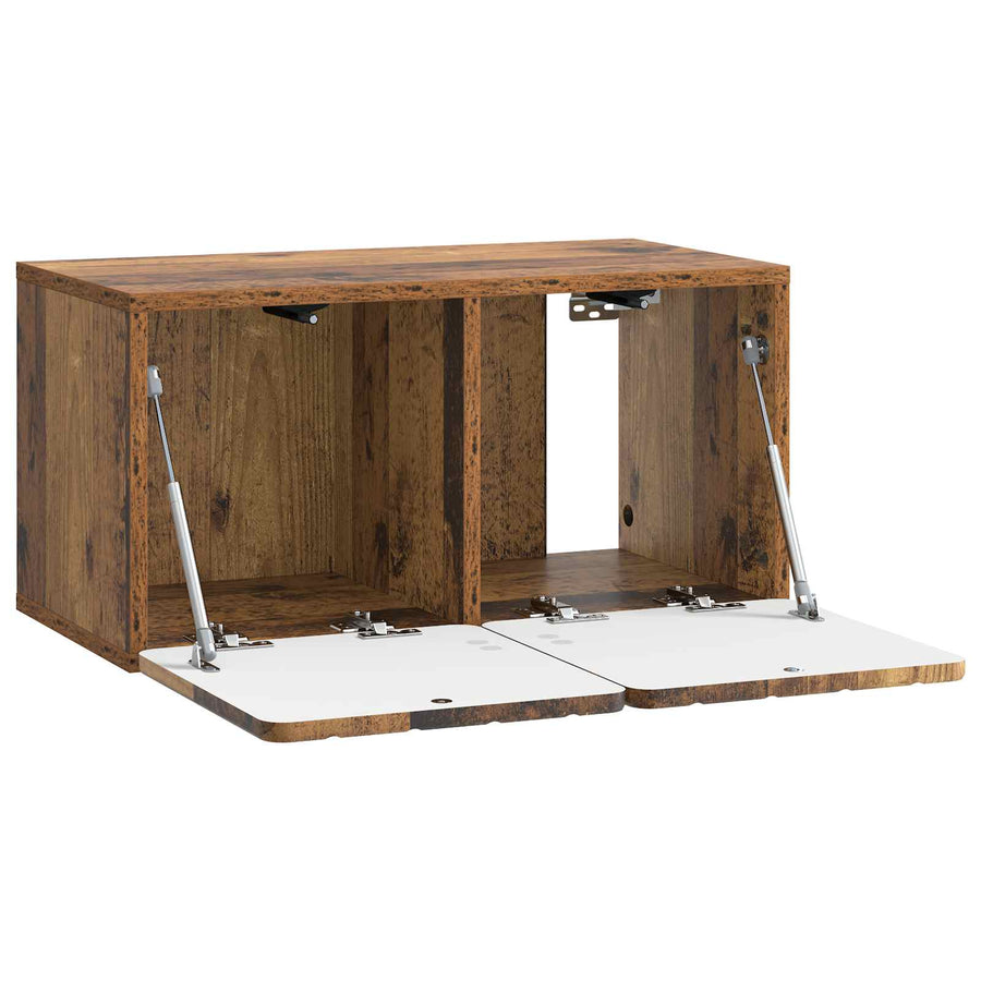 Wandbeugel TV-kast Oud hout 59,5 x 31 x 30 cm Bewerkt hout
