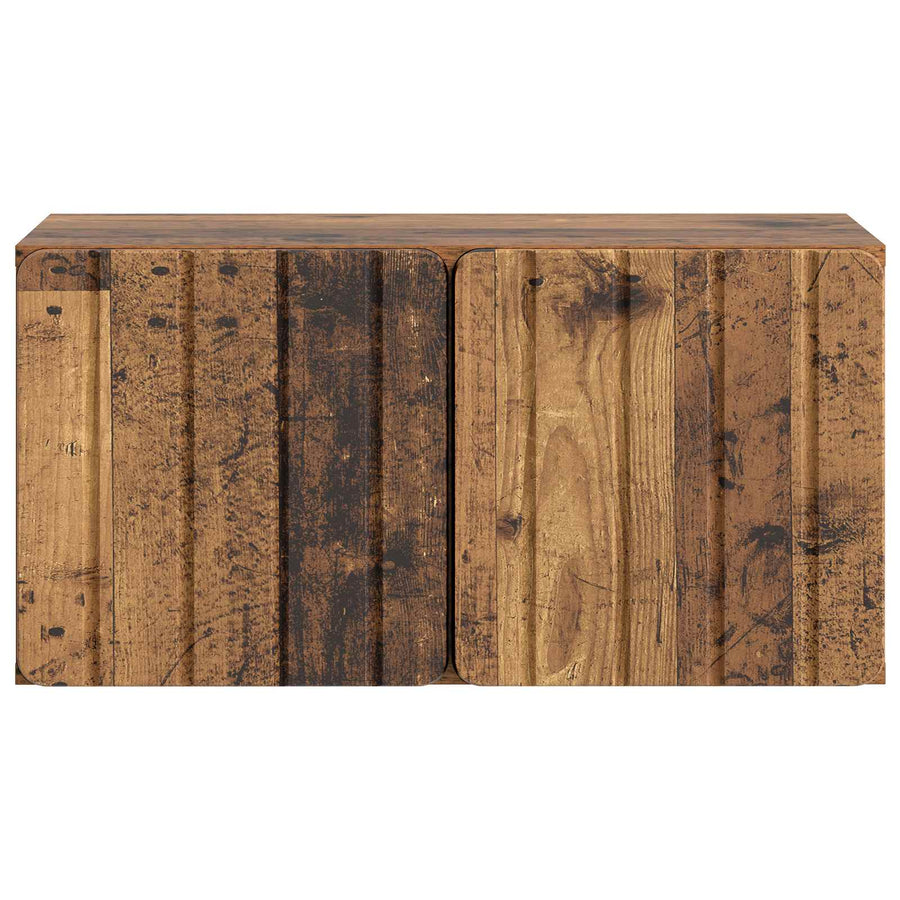 Wandbeugel TV-kast Oud hout 59,5 x 31 x 30 cm Bewerkt hout
