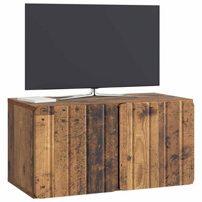 Wandbeugel TV-kast Oud hout 59,5 x 31 x 30 cm Bewerkt hout
