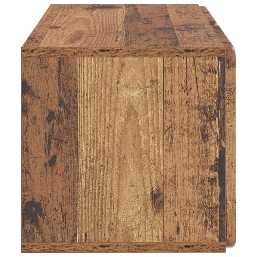 Wandbeugel TV-kast Oud hout 59,5 x 31 x 30 cm Bewerkt hout